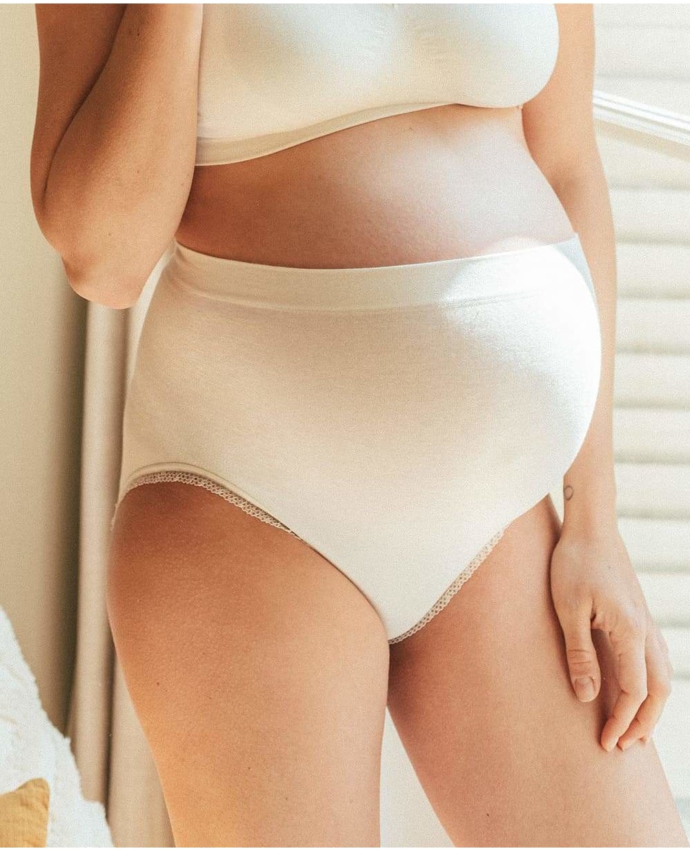 Women's Maternity Underwear Over Bump High Cut Pregnancy Panties,2