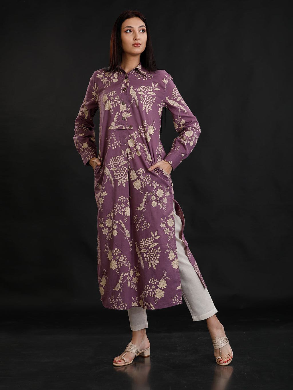 Buy All About You From Deepika Padukone Women Grey Solid Pathani High Low  Kurta - Kurtas for Women … | Kurta neck design, Trendy shirt designs, Kurti  sleeves design