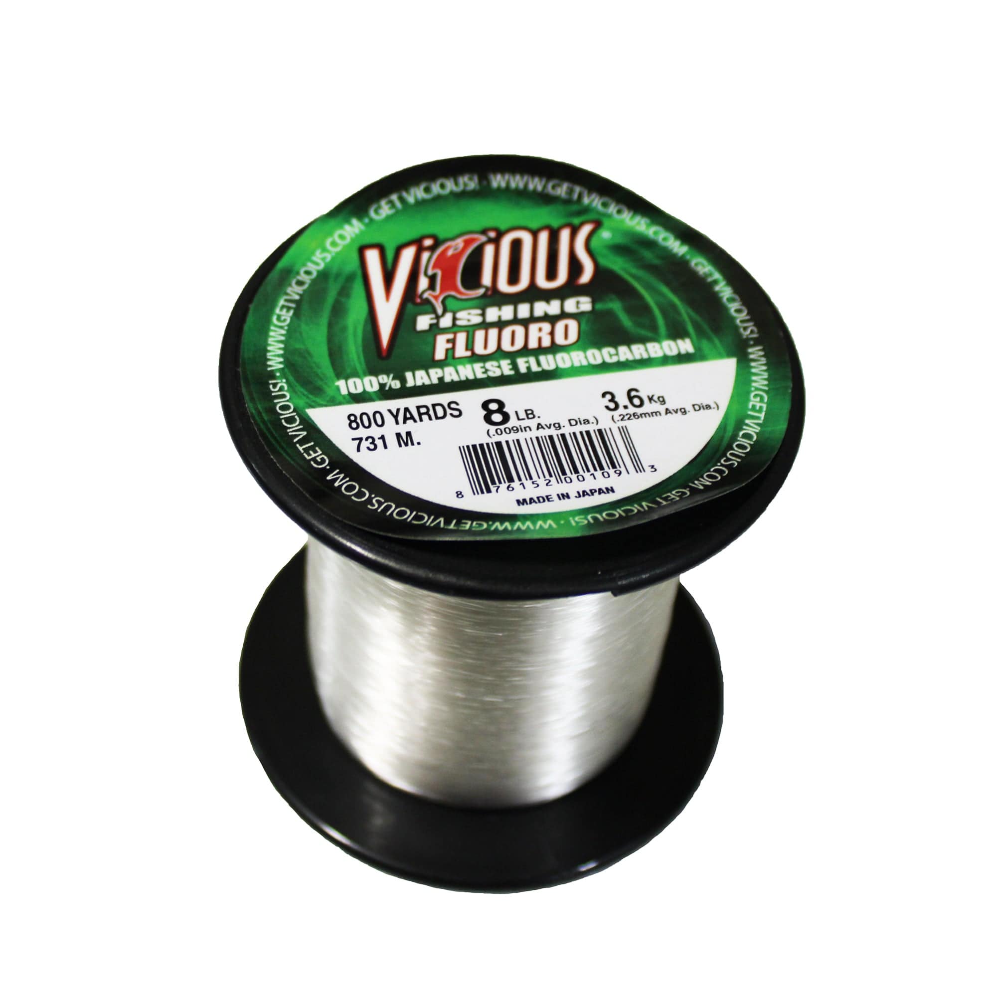 Vicious Fishing Fluorocarbon Fishing Line – 250yds Clear