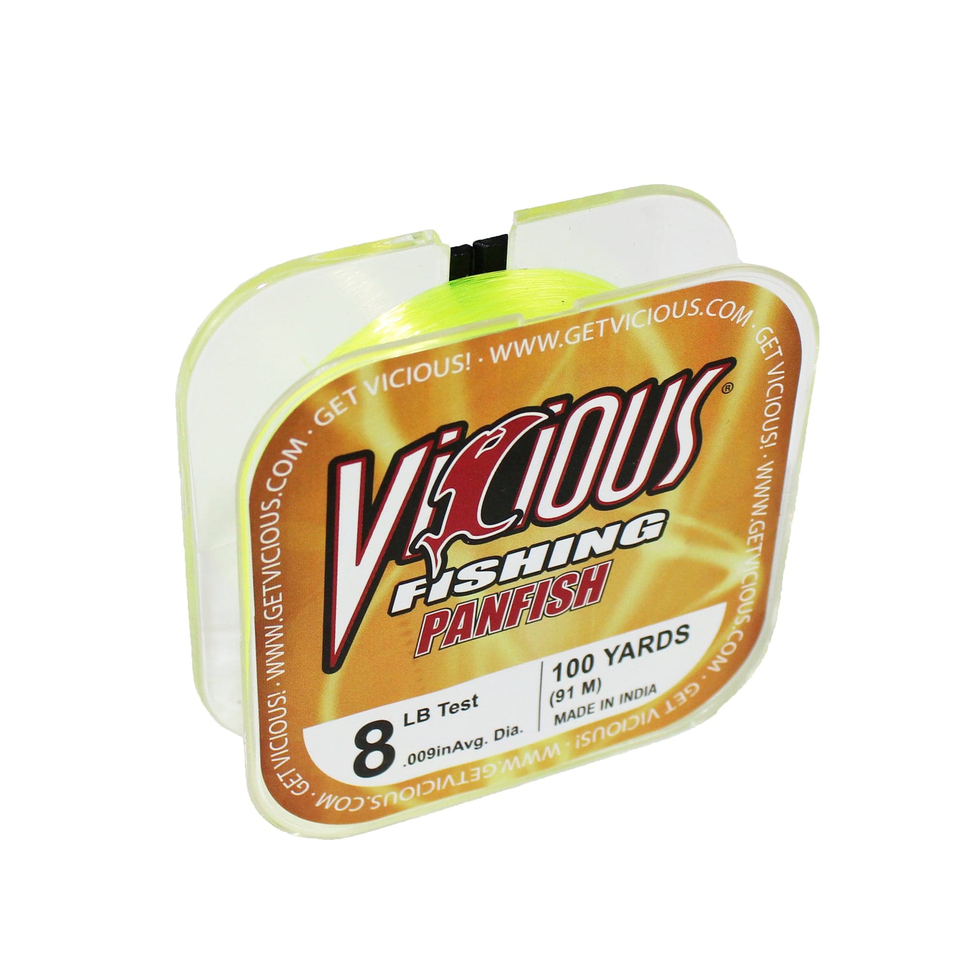 Vicious Fishing Panfish HI-VIS Yellow PYL8 Fishing Line 330 YD./8lb