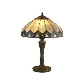 Searchlight 6705-40 Pearl Bronze/Black/Clear/Brown/Purple Tiffany Table Lamp