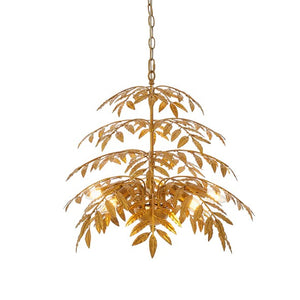 Lighting No.1 - ATARA Layered leaf chandelier in gold