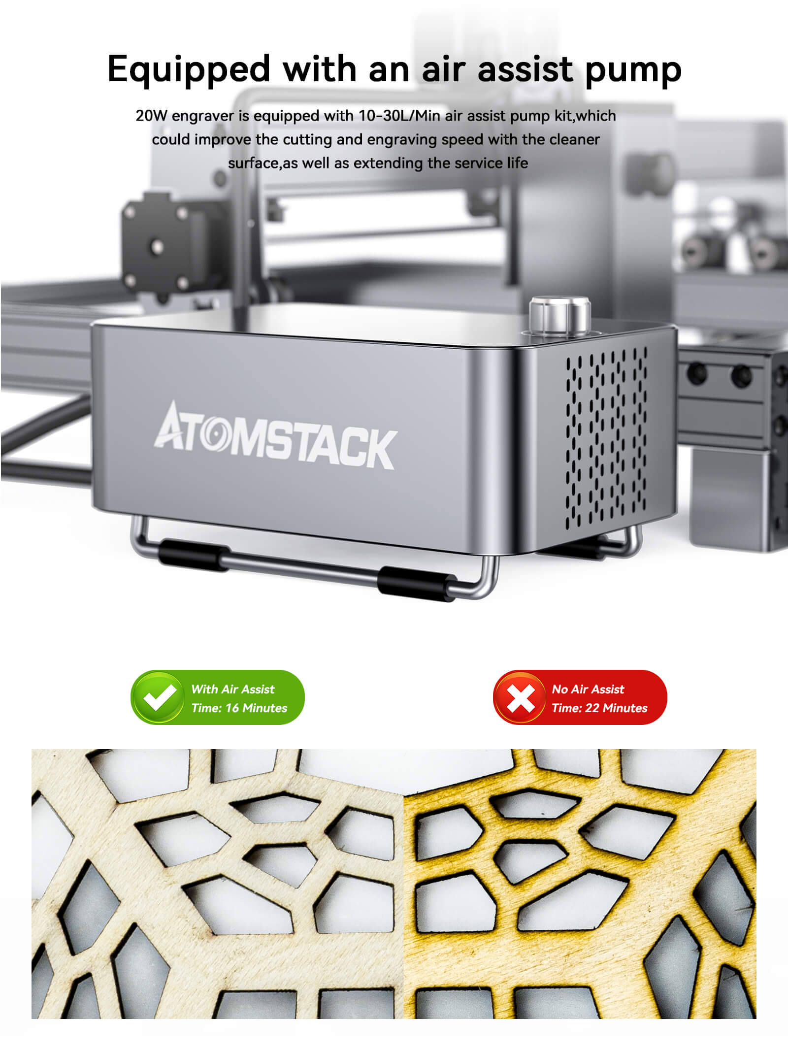 FILAMENT 3D Nouveau ATOMSTACK X20 130W Machines De Gravure Laser