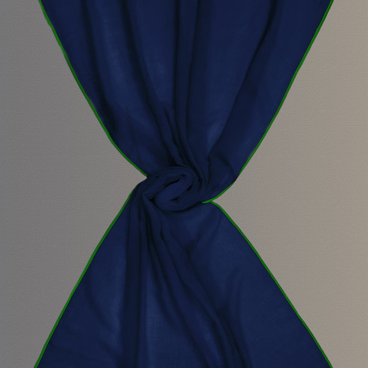 Indovinare - plain scarf with velvet ribbons