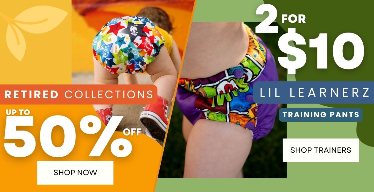 Earth Sale discounts on cloth diapers and training pants. Save more than Black Friday, up to 75% off!
