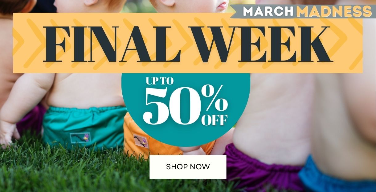 Cloth Diapers up to 50% off during March Madness Final Week!