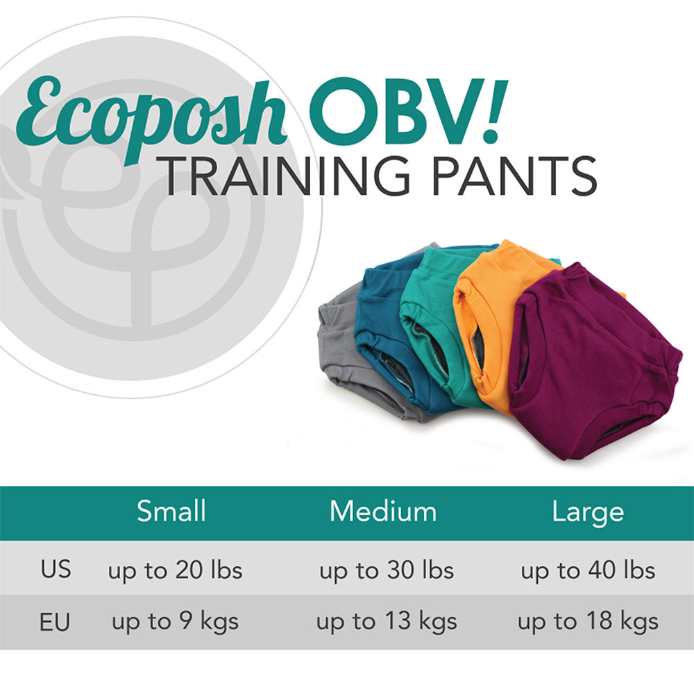 Ecoposh OBV Training Pants Sizing Chart