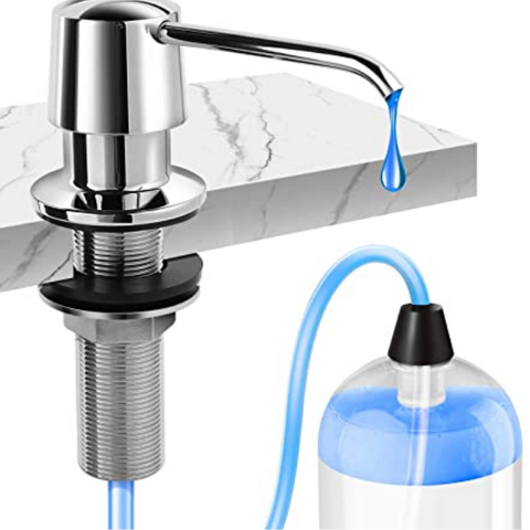 Kitchen soap dispenser pumps