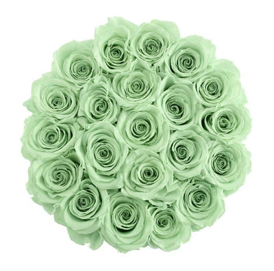 Medium Gray Box with Light Green Roses