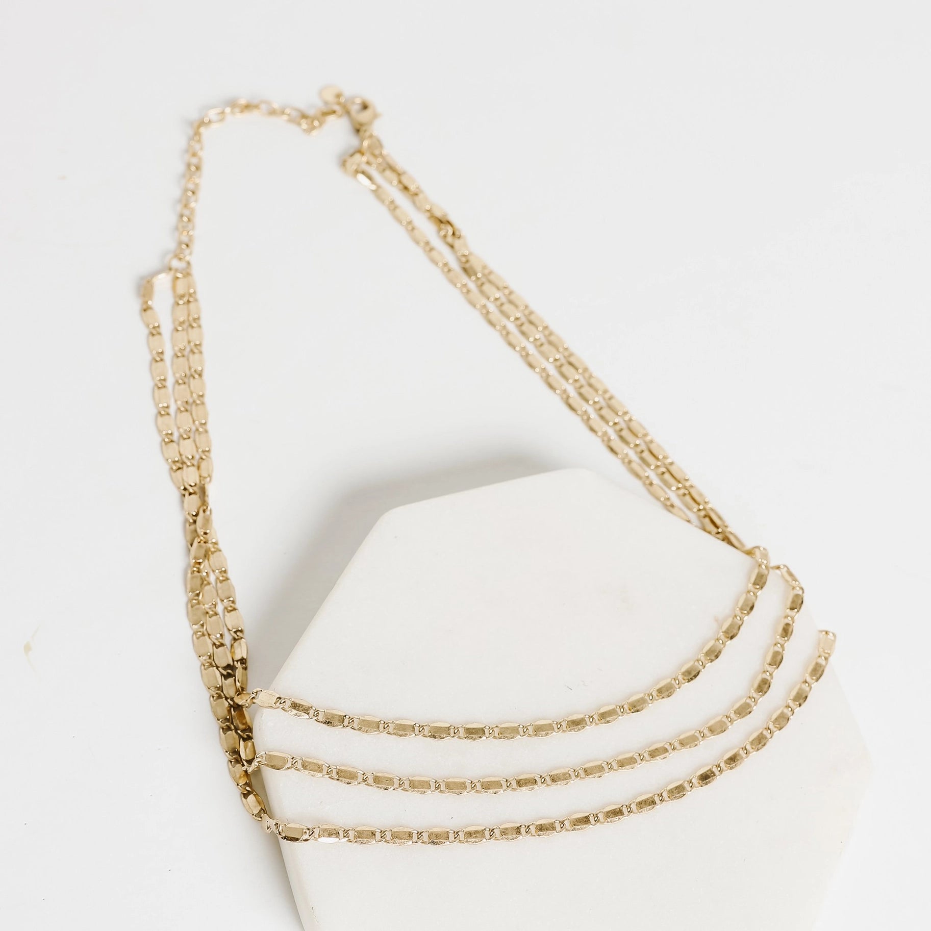 Kara Layered Chain Chokler Necklace