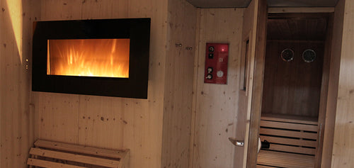 36 Zoll led-kamin, electric fireplace, sauna wellness