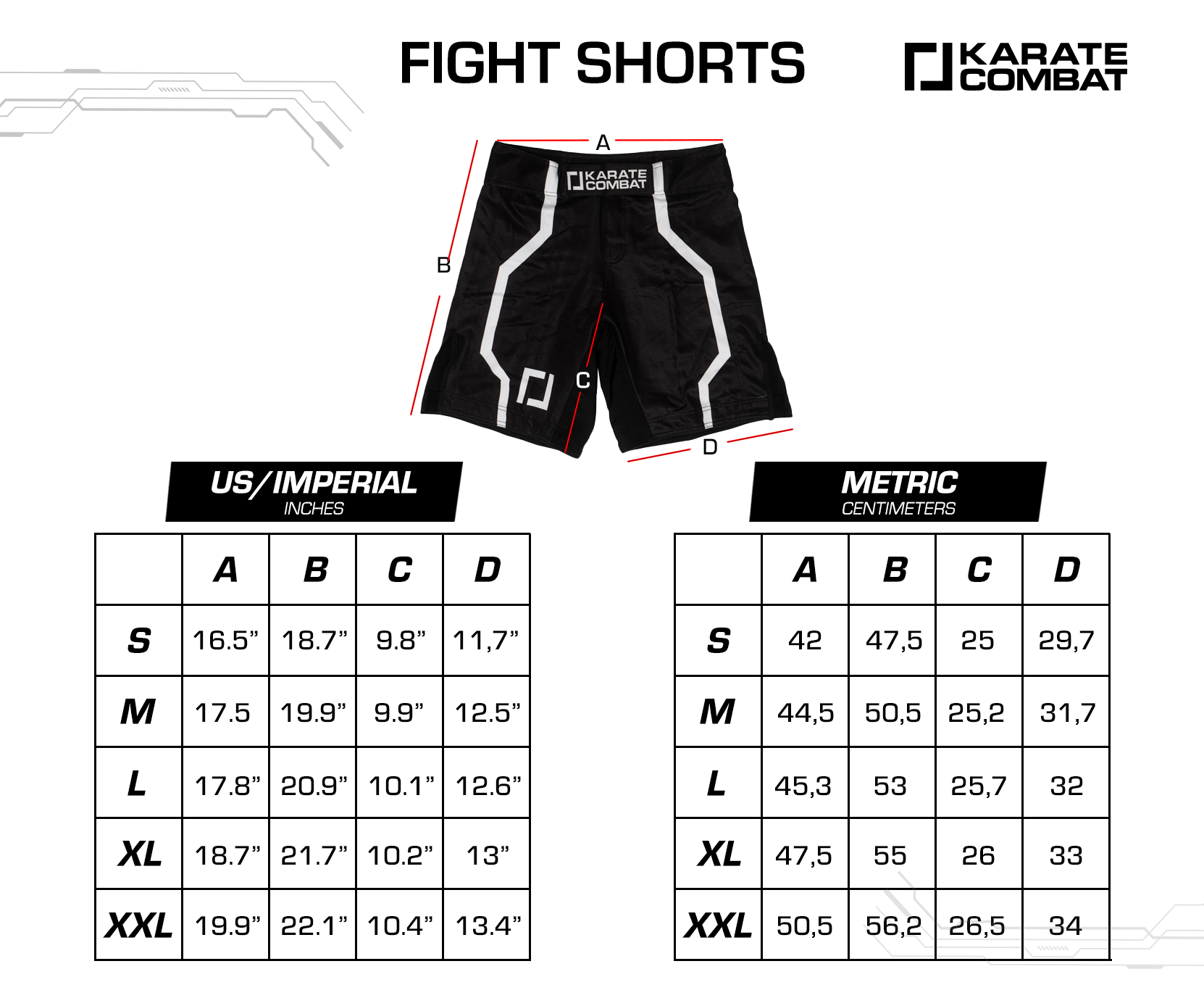 SIZE GUIDE – Karate Combat Store