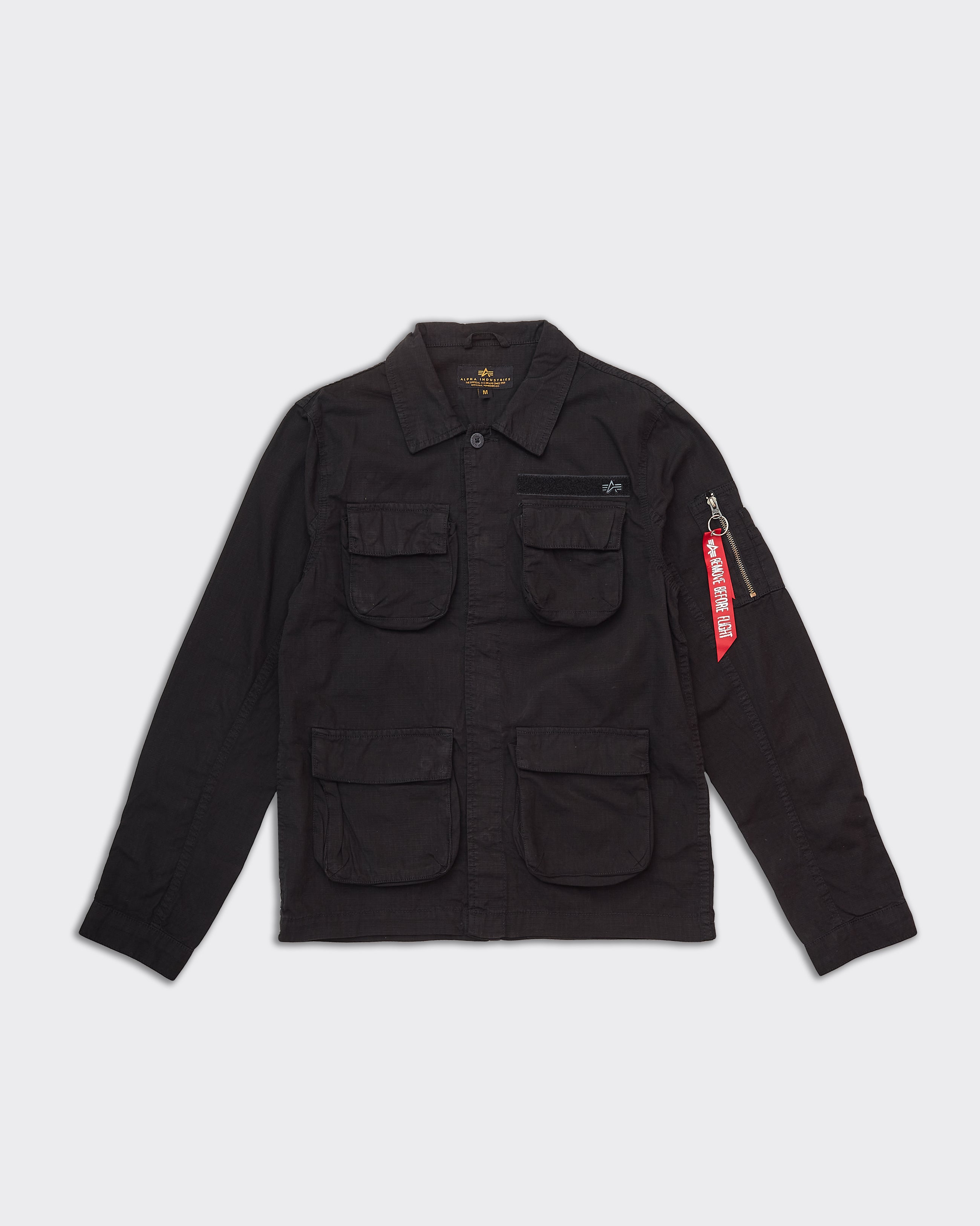 Image of Alpha Industries Giacca Overshirt Ripstop Cargo Nera
