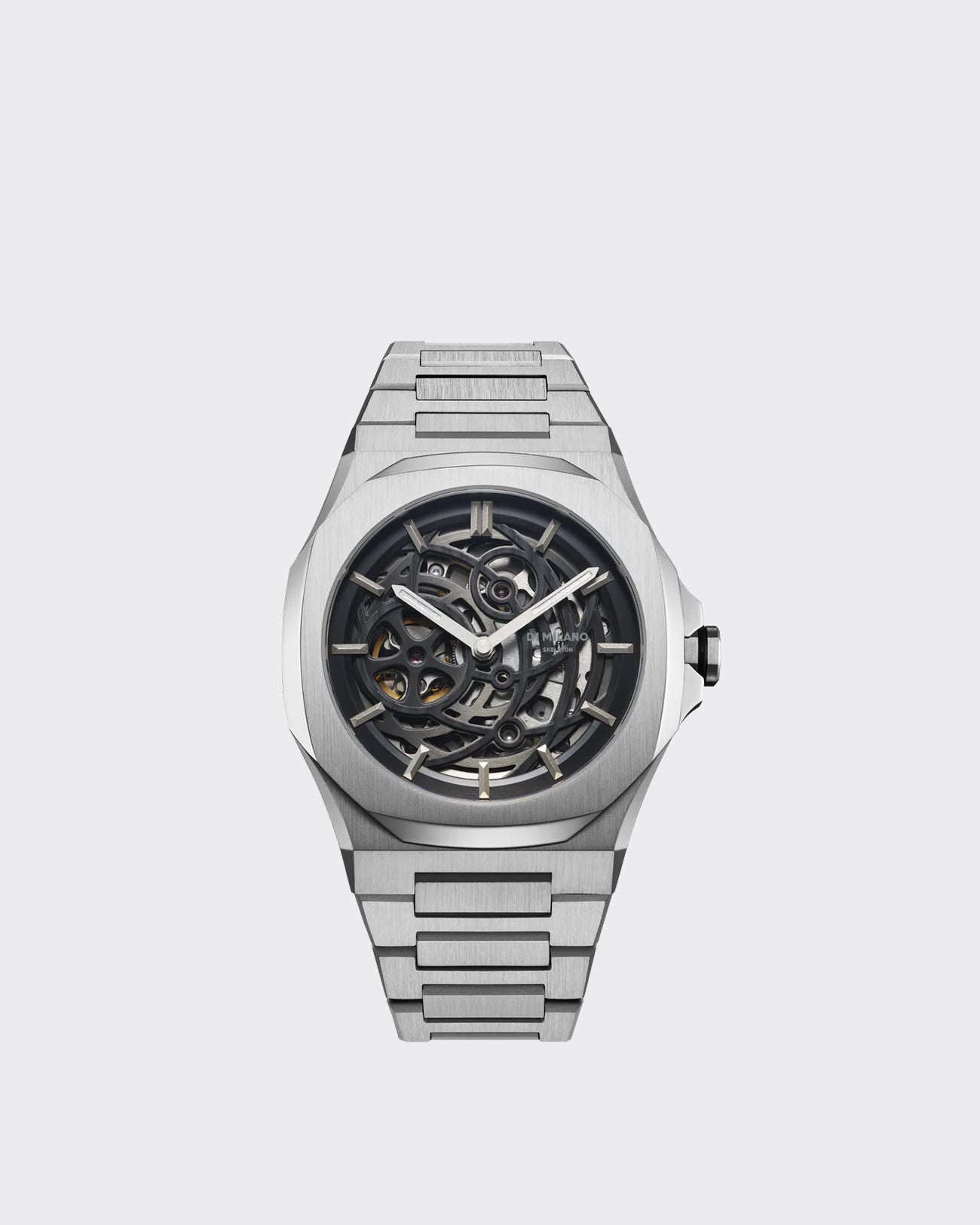 New Skeleton Silver watch