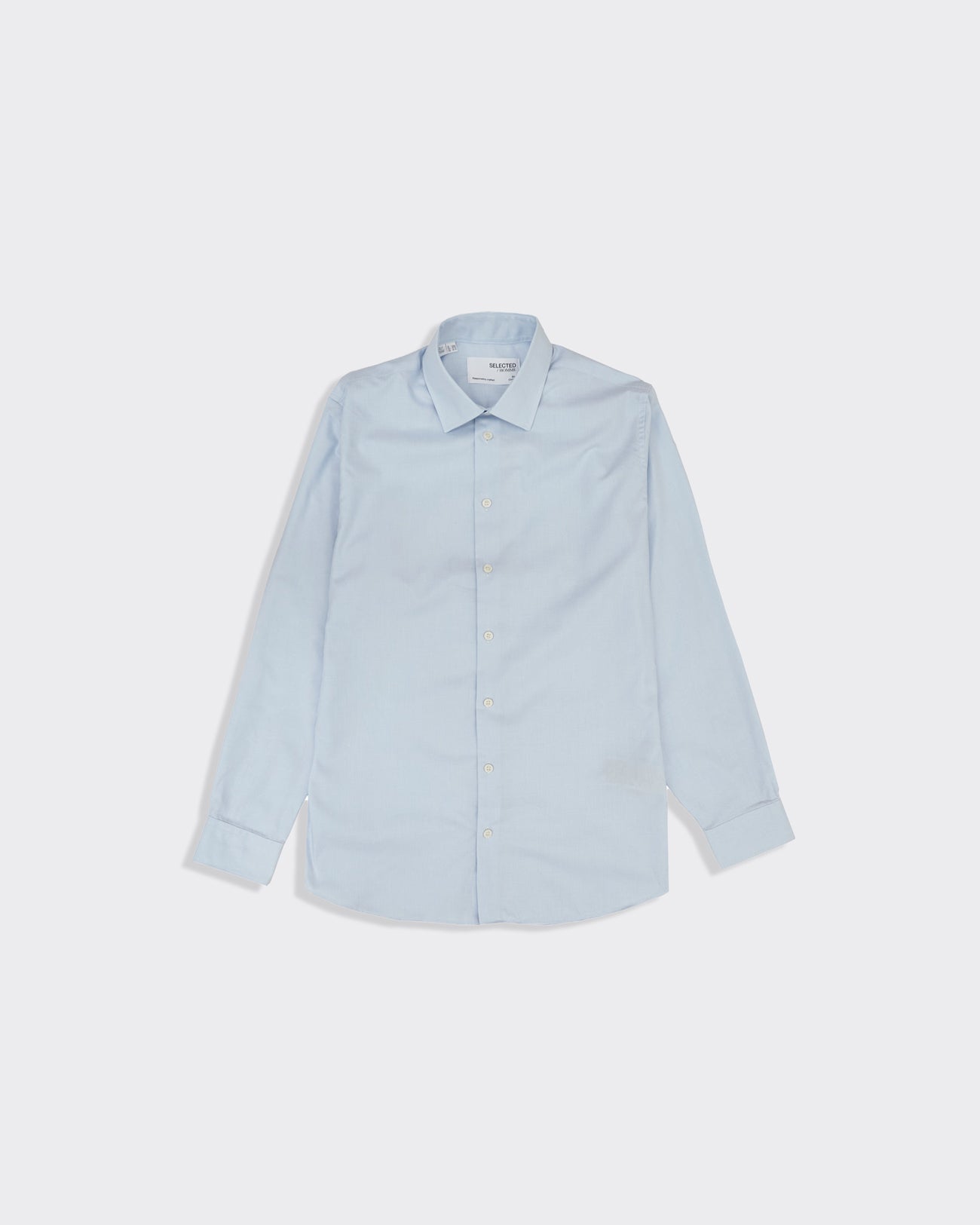 Selected Homme Camicia a maniche lunghe Ethan Azzurra