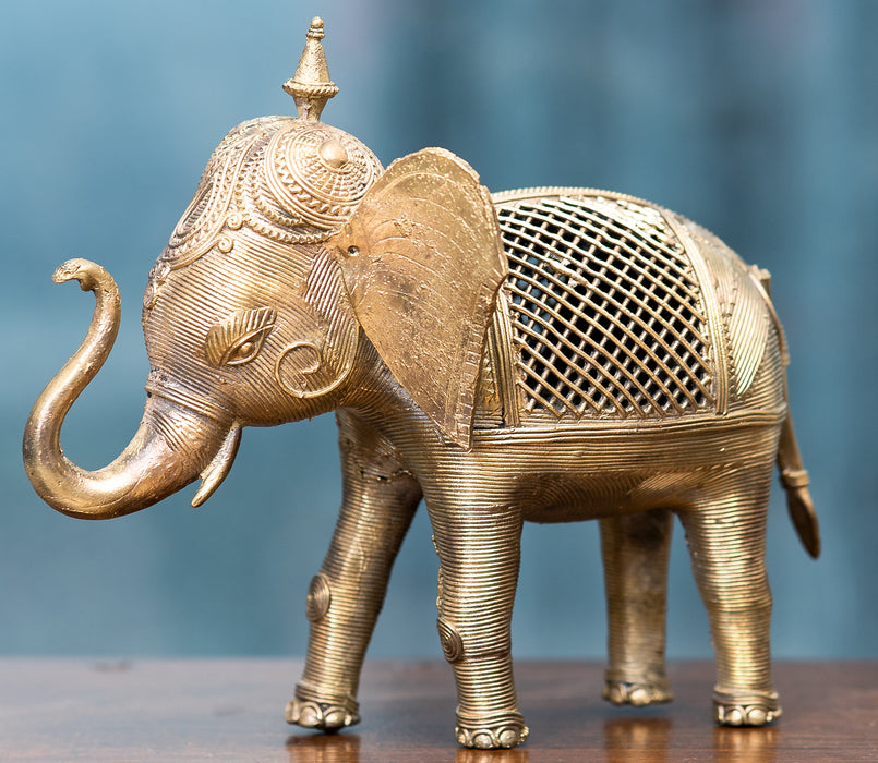 Authentic Dokra Art From Odisha - Elephant Medium — ItsHerWay.com