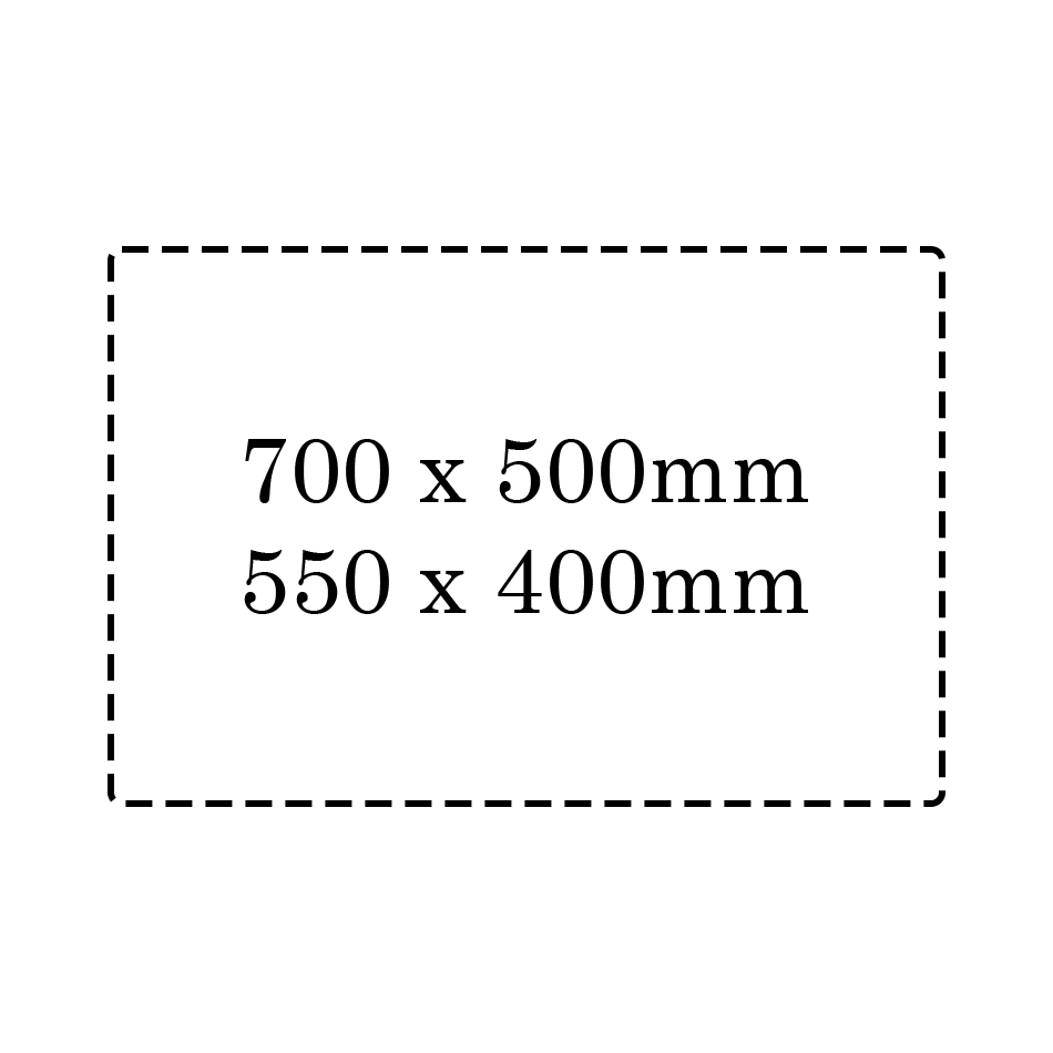 Pictogram sign dimensions rectangle