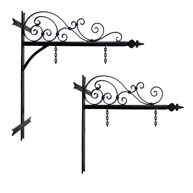 Wrought-iron gallows in classic arabesque style