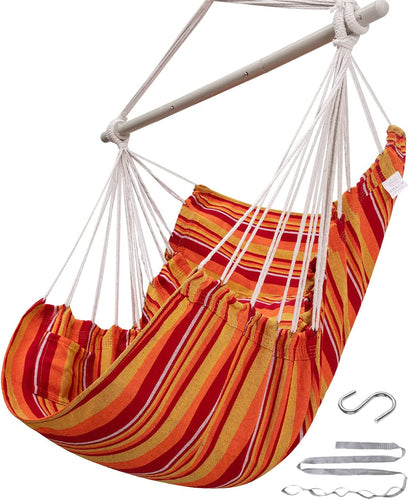 ADVOKAIR Hanging Hammock Chair Large Swing Chair with Foot Rest and Ha