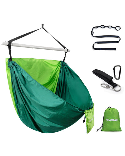 ADVOKAIR Hanging Hammock Chair Large Swing Chair with Foot Rest and Ha