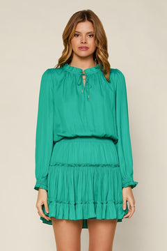 Kelly Green Ruffled Dress