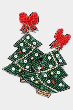 Festive Christmas Tree Earrings