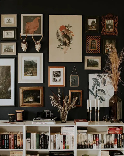 vintage style gallery wall