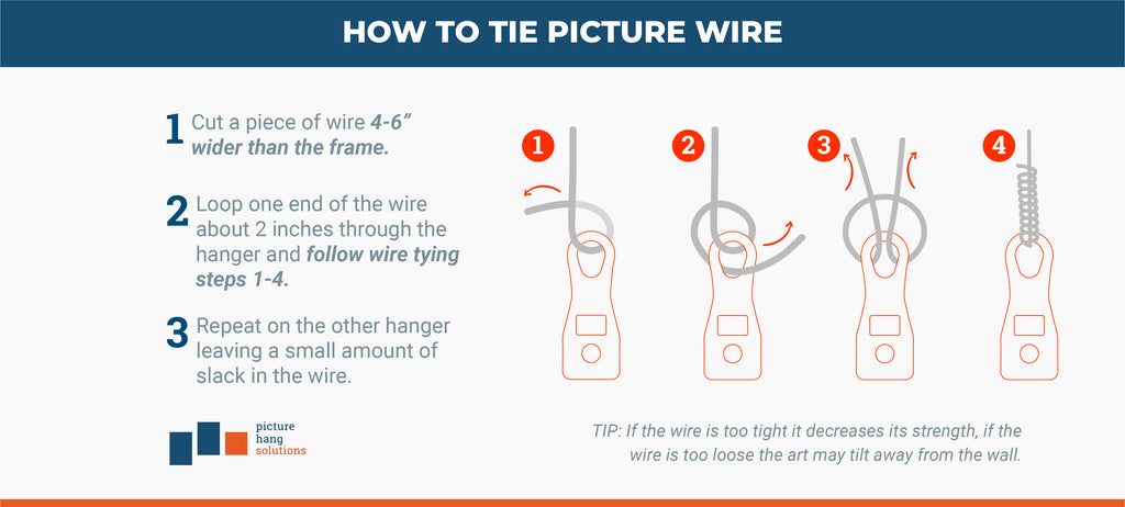 How to tie picture wire