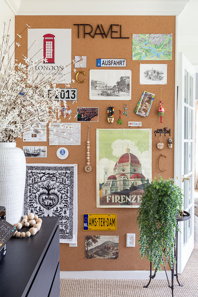 Office Corkboard Wall by Just A Girl Blog