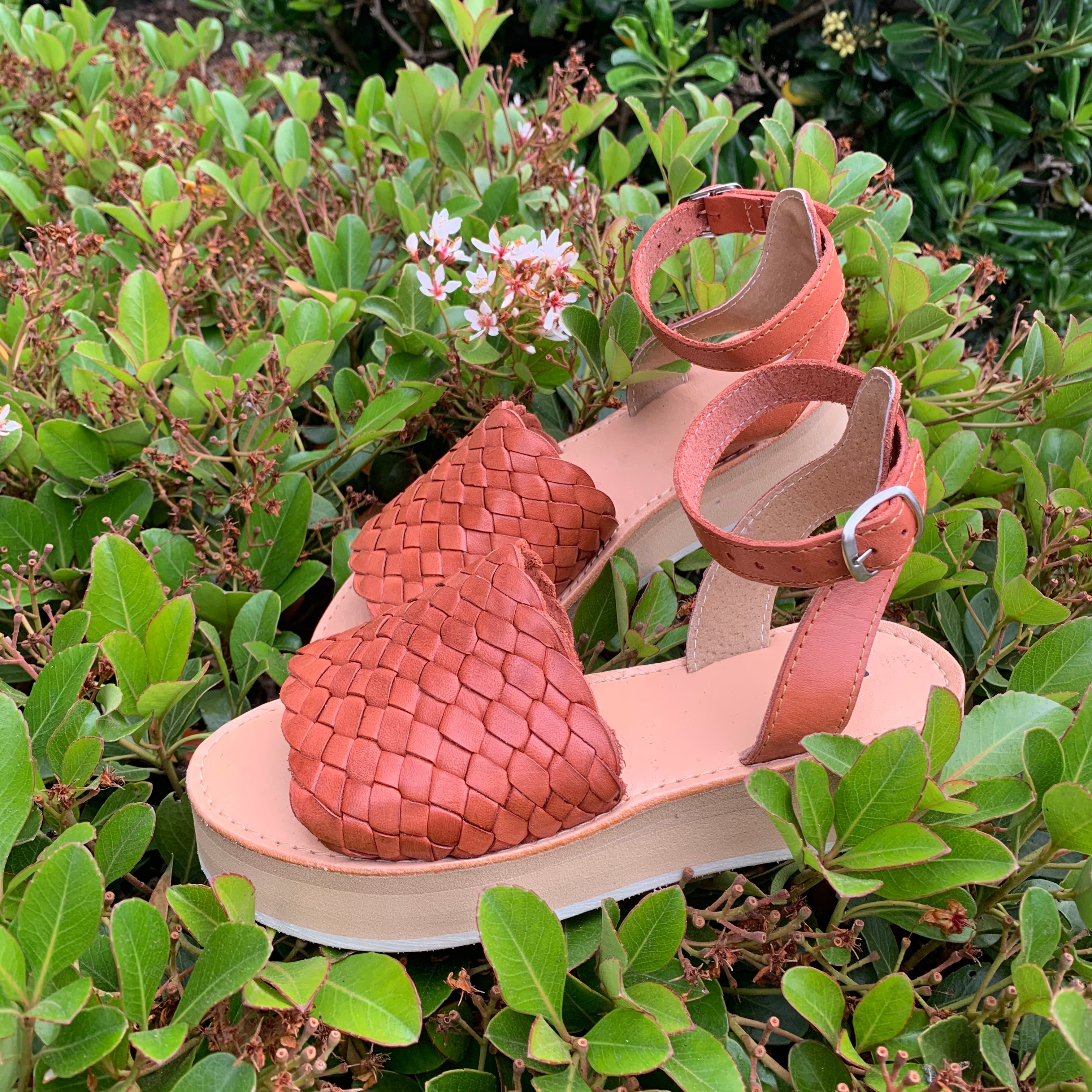 platform huarache sandals