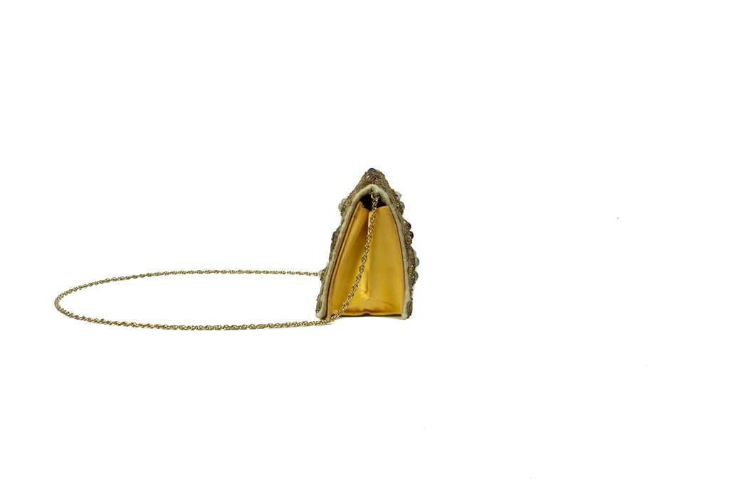 1950's-60's LOUISE FONTAINE Crocodile POROSUS Bag - HERMES CHAINE