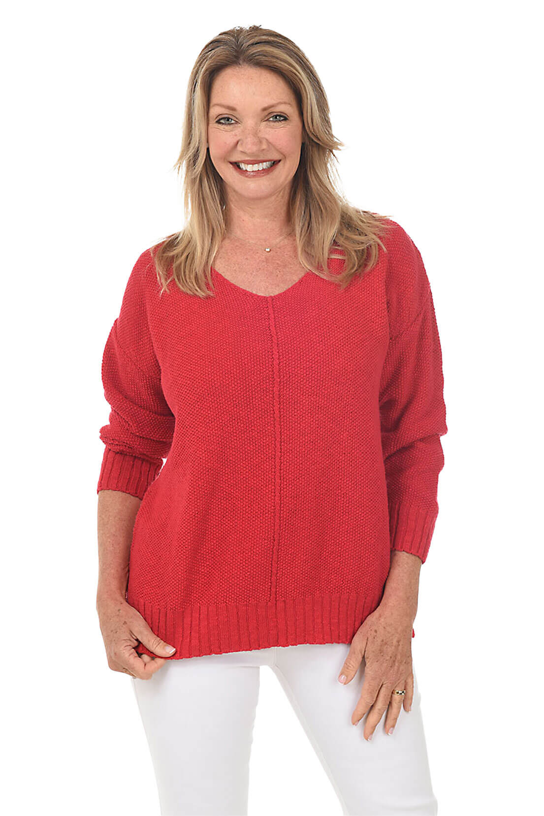 V-Neck Tunic Sweater