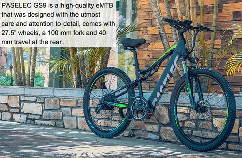 PASELEC GS9 500W Full Suspension Electric Bike O2Bikes