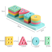 Load image into Gallery viewer, HOT SALE Baby Toys Colorful Wooden Blocks Baby Music Rattles Graphic Cognition Early Educational Toys For Baby 0-12 Months

