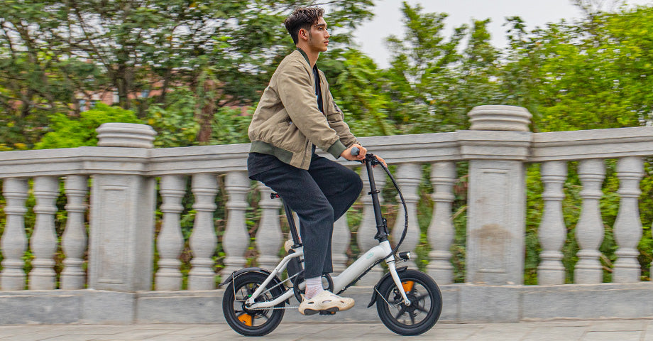 Man riding Fiido D3 Pro Mini Electric Bike