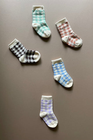 Motivation - Checkered Socks Brown –