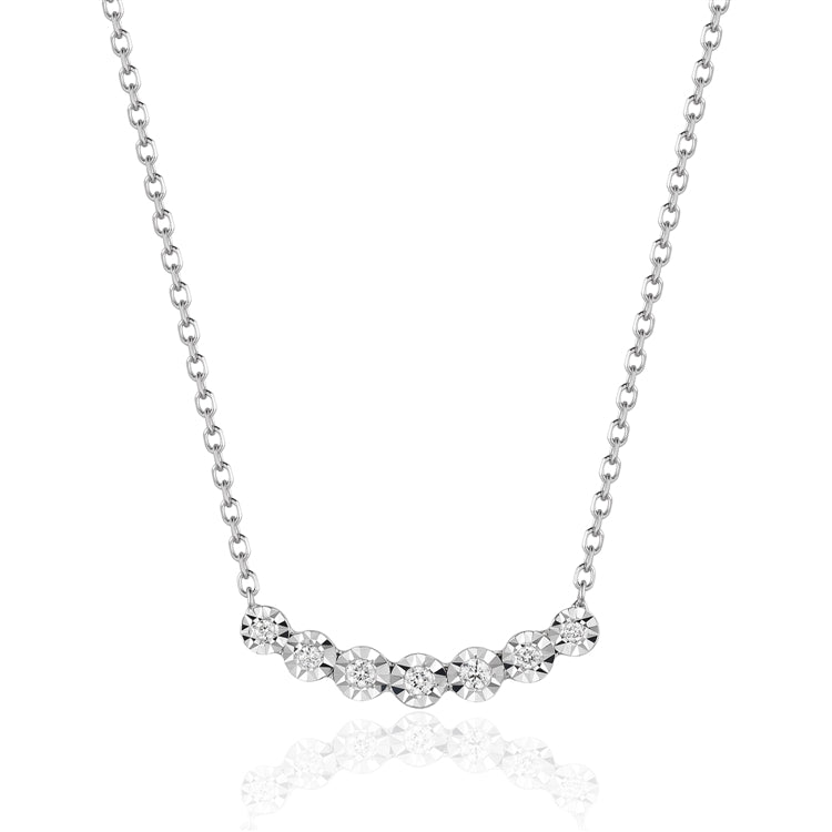 7 stone diamond pendant