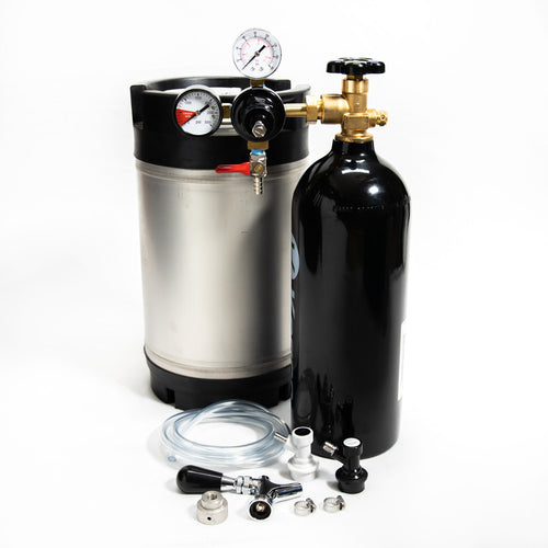 Cold Brew Nitro Coffee Kit 3 Gallon Ball Lock Keg Nitrogen Tank & Regulator | Beverage Elements