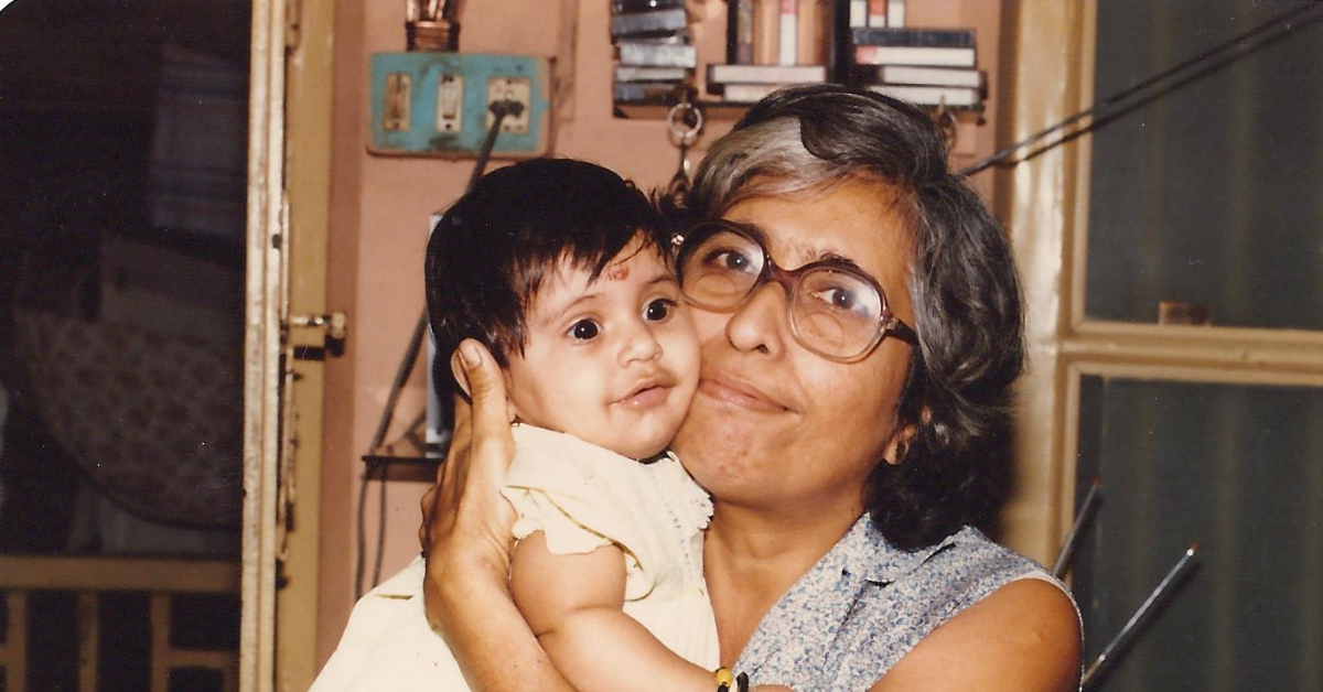 vintage photo of small baby and grandmother