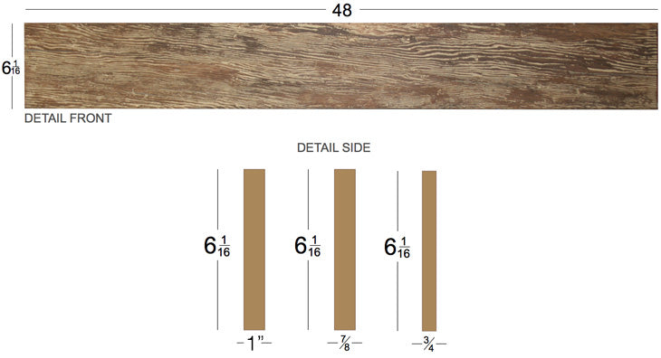 faux concrete panel size