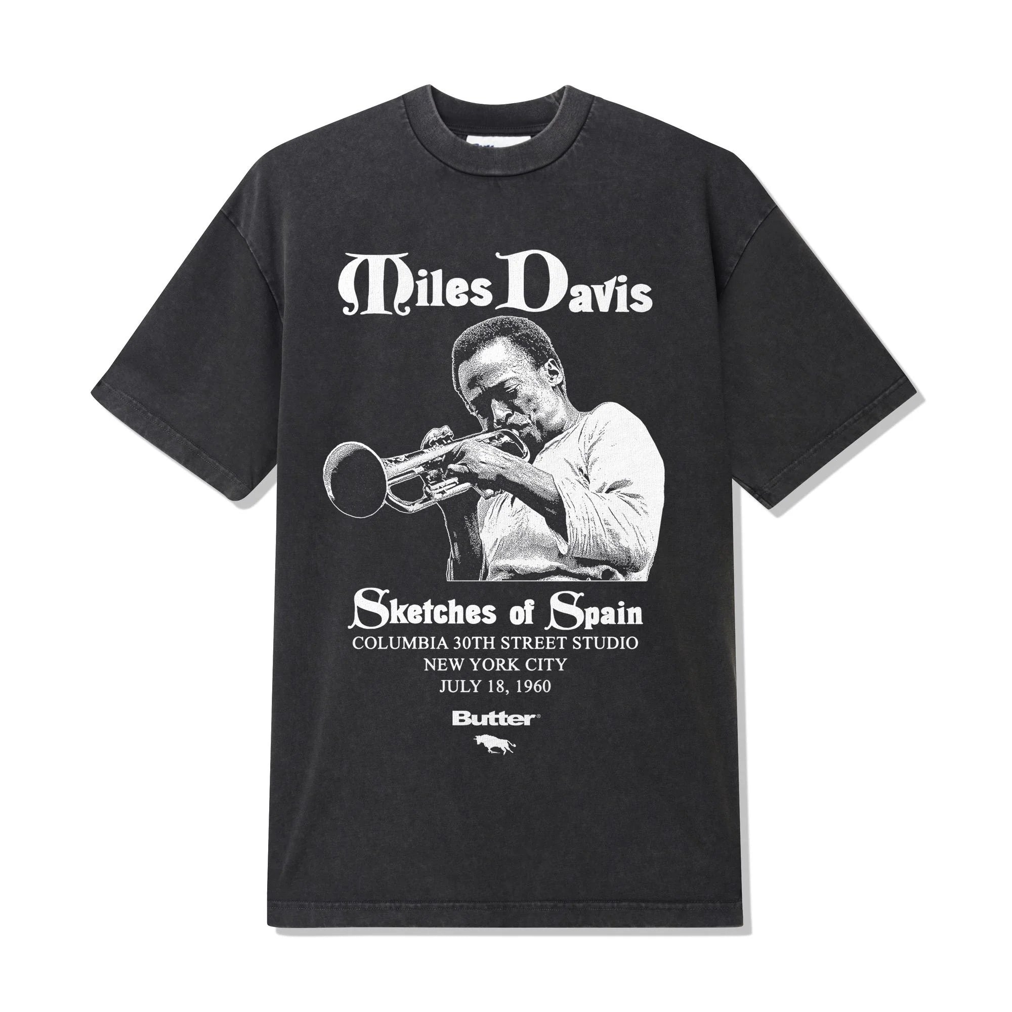 BUTTER GOODS Miles Davis Sketches Of Spain Tee Washed Black