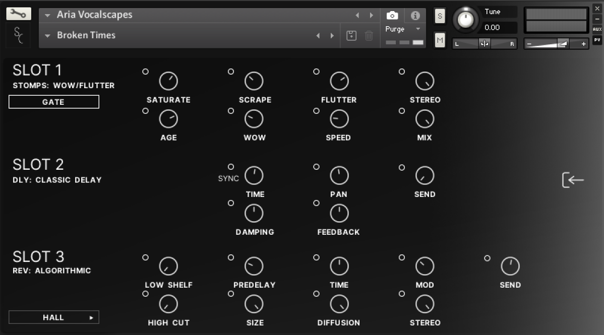 Aria Vocalscapes FX GUI