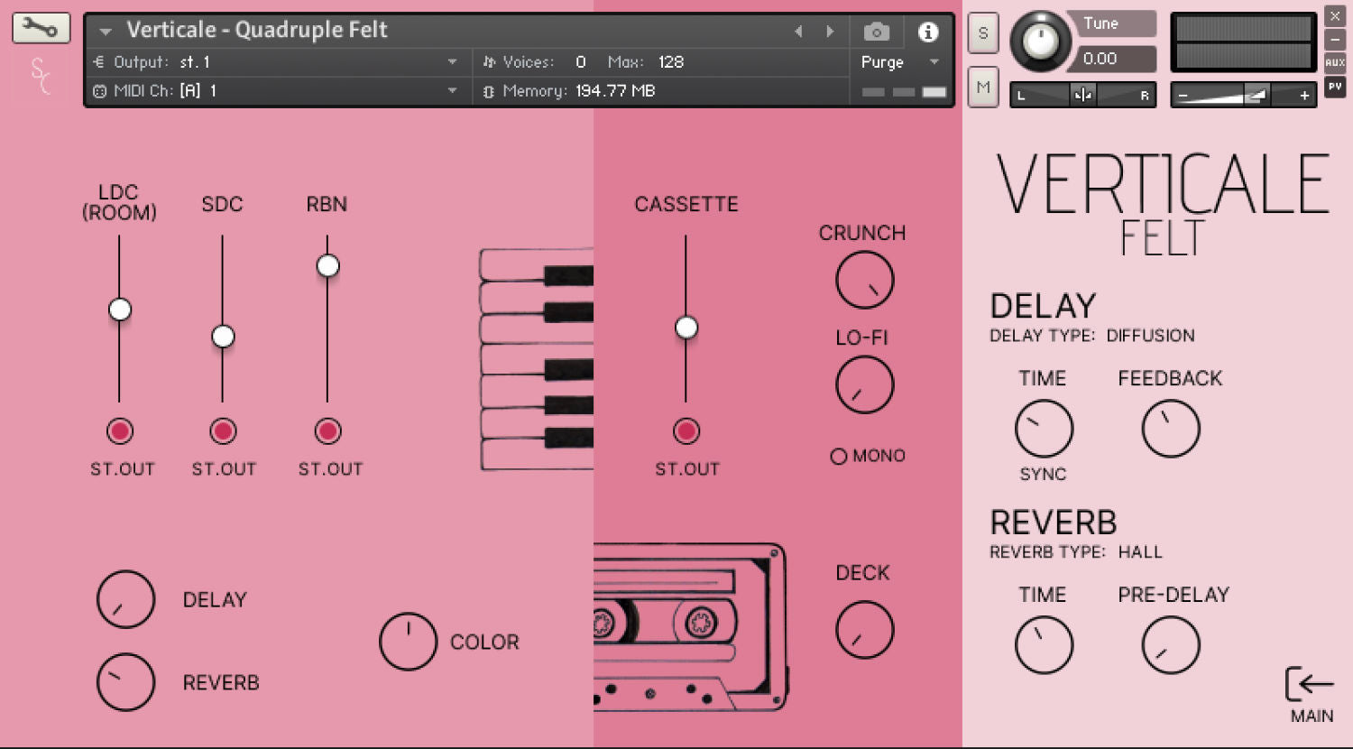 Verticale Felt FX GUI