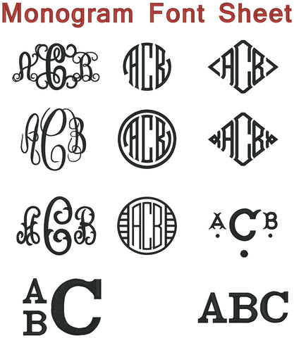 Embroidery Fonts, Monogram