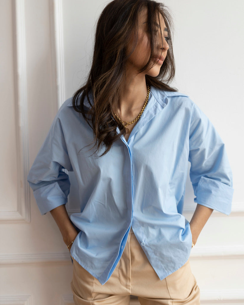 Leona Light Blue Shirt – Posh The Label