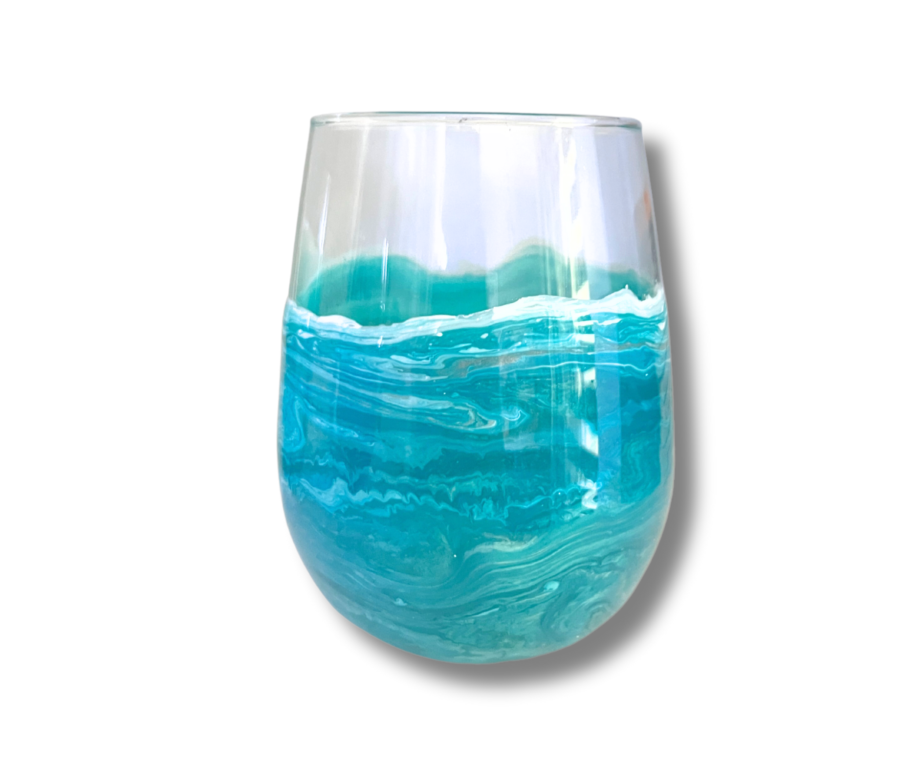 Cute Whale Stemless Wine Glass - Beach Themed Decor and Gifts for Whale  Lovers - Large 17 Oz Glasses