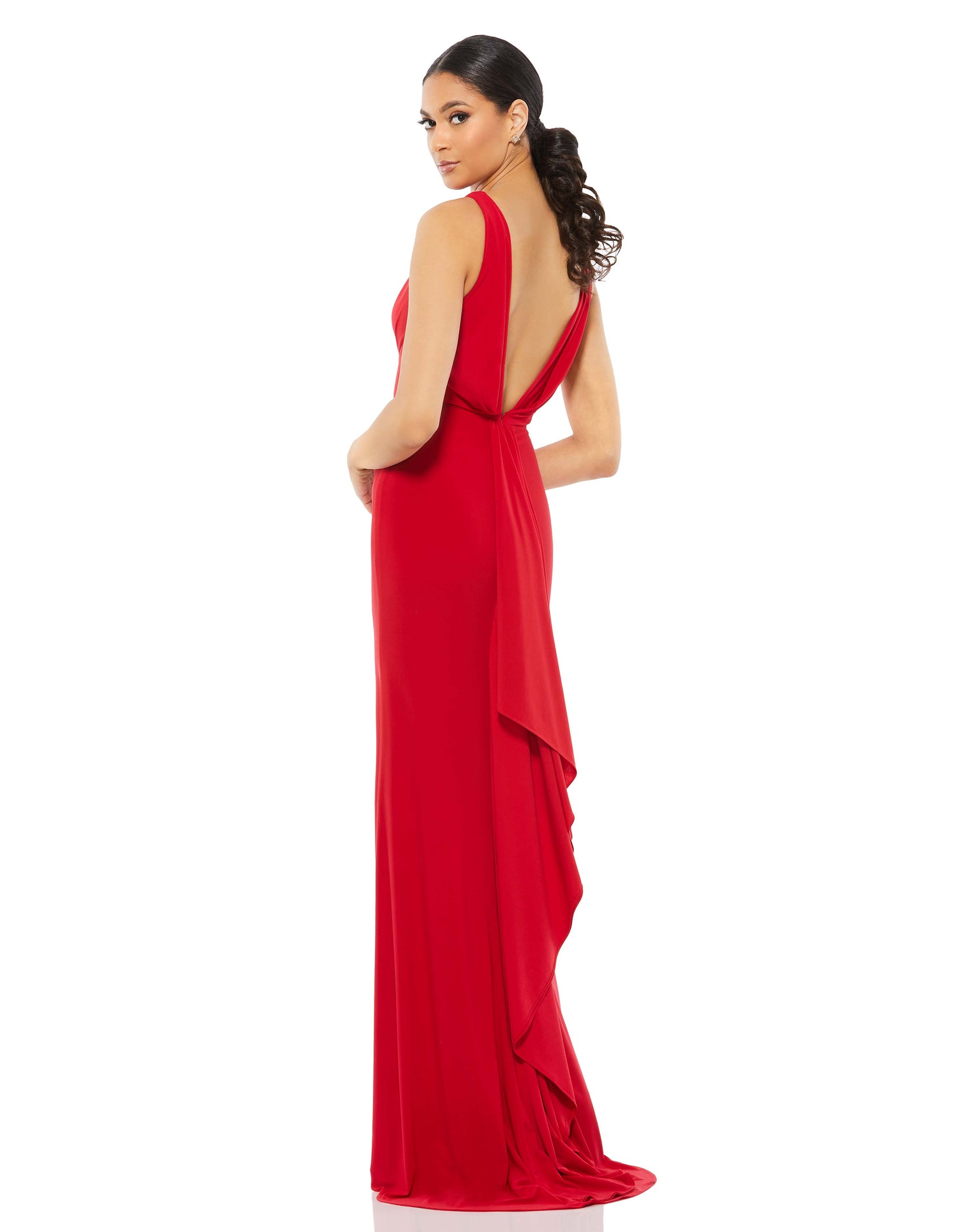 Classic V-Neck Wrap Evening Gown – Mac Duggal