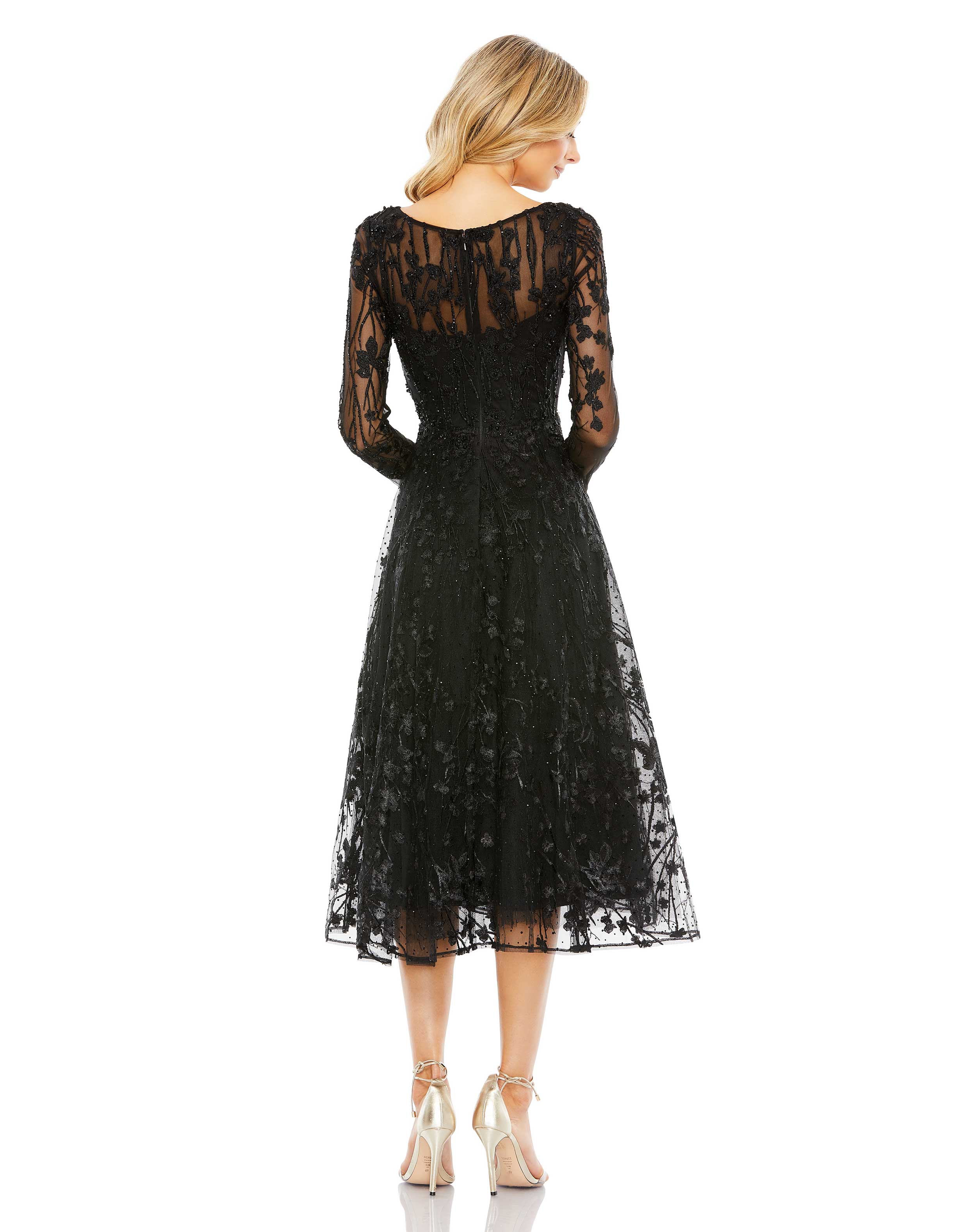 Long Sleeve Jersey & Lace Cocktail Dress (Plus) – Mac Duggal