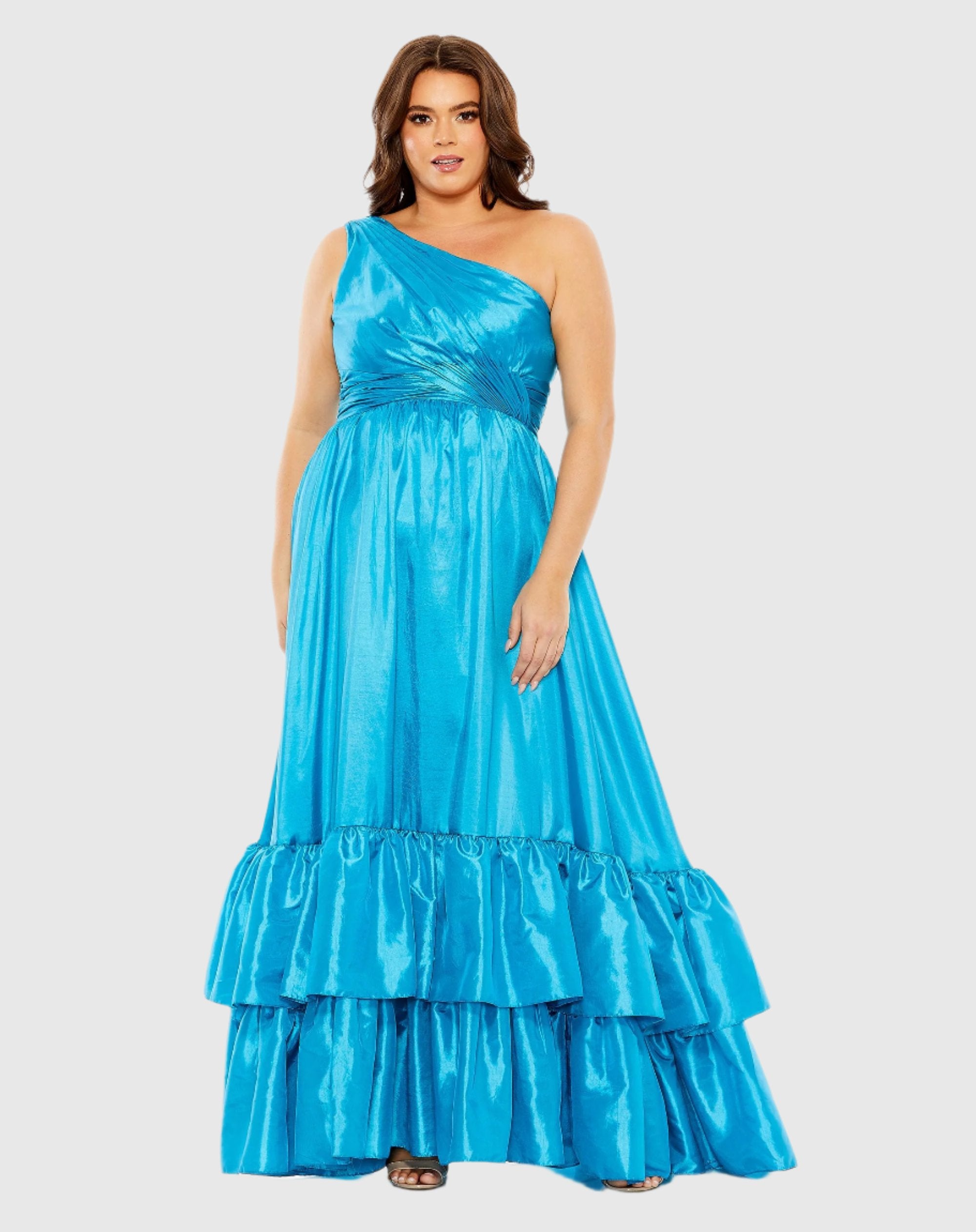 French Novelty: Mac Duggal Fabulouss 65462F Plus Size Peplum Gown