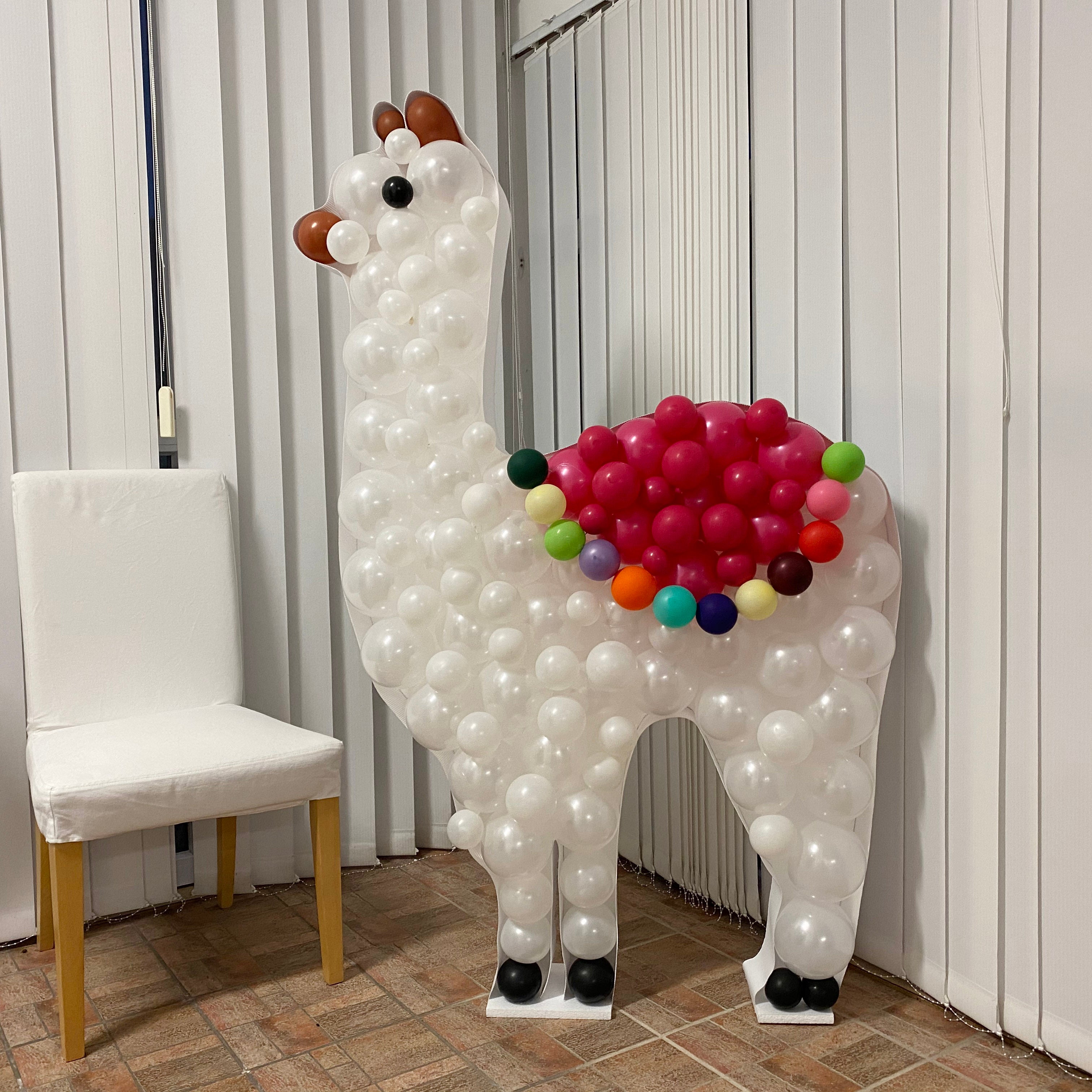 Llama Shape | Balloon Mosaic Frame| 63in x 41.33in